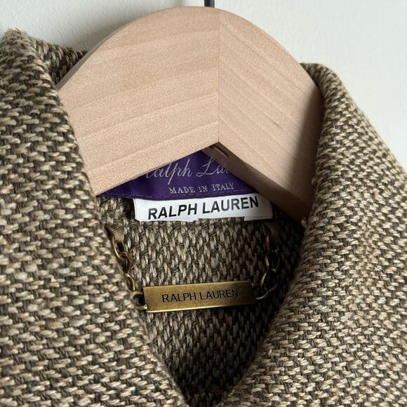 Ralph Lauren Purple Label Tweed Safari Jacket – Brown Herringbone - Picture 7 of 9